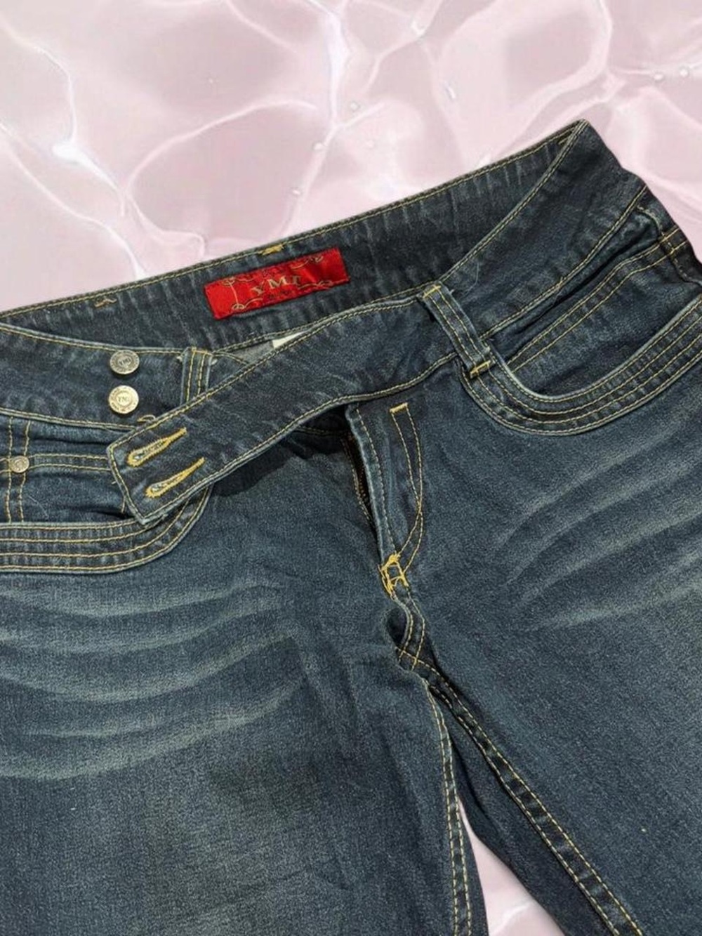 YMI Dark Blue Women's Jeans with Contrast Stitching